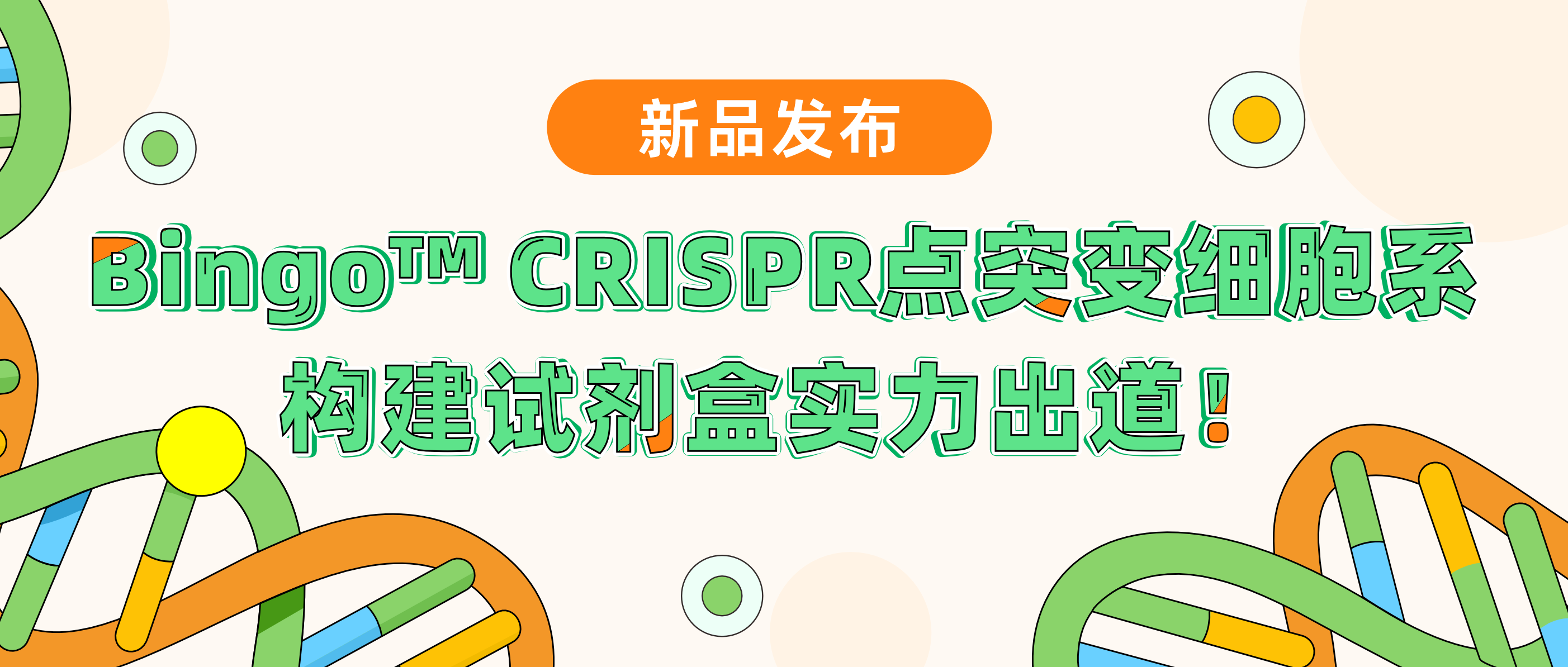 新品发布| 球盟会生物基因Bingo™ CRISPR点突变细胞系构建试剂盒实力“出道”！升级PE技术，高效编辑，快人一步享受极致命中率